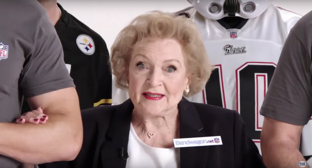 Betty White, NFL Bandwagon.net Ad Betty White, NFL Bandwagon.net Ad
